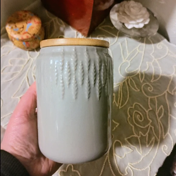Gray Stoneware Canister - Picture 3 of 5